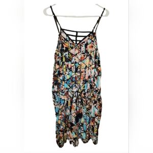 Colorful Geometric Print Romper